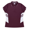 Bellevue Womens Polos Maroon White